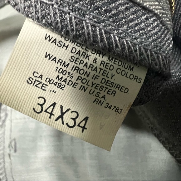 Vintage LEE Riders Gray Polyester Boot JEANS Deadstock USA Made Size 34x34 - Picture 8 of 10